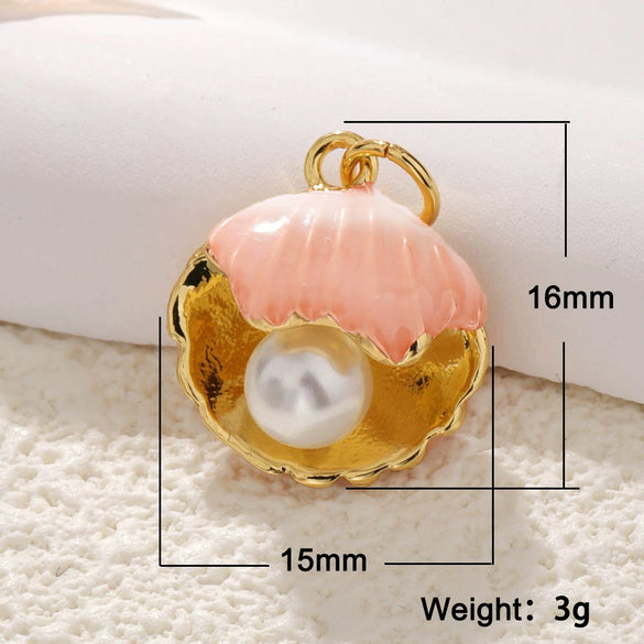 Ocean Shell Starfish Conch Copper Gold Plated Jewelry Accessories Pendant Bracelet Necklace Earrings