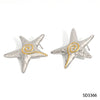 Ocean Style Starfish Stainless Steel Earrings For Women With Electroplating Animal Pattern And Casual Style