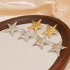 Ocean Style Starfish Stainless Steel Earrings For Women With Electroplating Animal Pattern And Casual Style