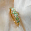 Ocean Theme Enamel Open Bangle Bracelet With Colorful Starfish Seashell And Sea Turtle Motifs Plated Decorative Jewelry