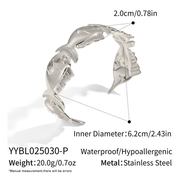 Ocean Vacation Fashion Small Fish Bracelet Titanium Steel Electroplated Animal Niche Style Environmentally Friendly Waterproof Popular Style
