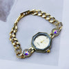 Octagonal Diamond Women's Alloy Bracelet Watch Fashionable Quartz Watch