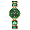 Octagonal Round Casual Women's Alloy Bracelet Watch With Rose Gold Buckle