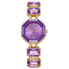 Octagonal Round Casual Women's Alloy Bracelet Watch With Rose Gold Buckle