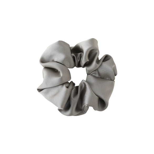 Olive Green Cloth Knitted Large Scrunchie Hair Ring With Black Flower Detail Elegant Sweet Cool All Match Headwear