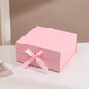 One Piece Folding White Cardboard Gift Box With Flip Top And Ribbon Closure For Valentine's Day Packaging Wholesale