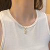 Opal Dolphin Titanium Steel Necklace With Mixed Gem Inlay Animal Zodiac Style