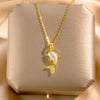 Opal Dolphin Titanium Steel Necklace With Mixed Gem Inlay Animal Zodiac Style