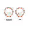 Opal Earrings Copper Geometric Style Electroplating For Women