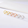 Opal Earrings Copper Geometric Style Electroplating For Women