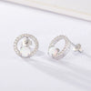 Opal Earrings Copper Geometric Style Electroplating For Women