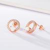 Opal Earrings Copper Geometric Style Electroplating For Women
