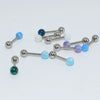 Opal Earrings Stainless Steel Geometric Style Electroplating