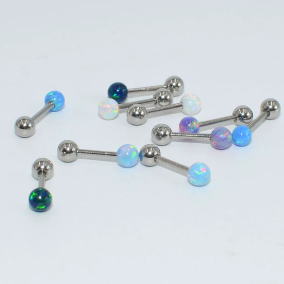 Opal Earrings Stainless Steel Geometric Style Electroplating