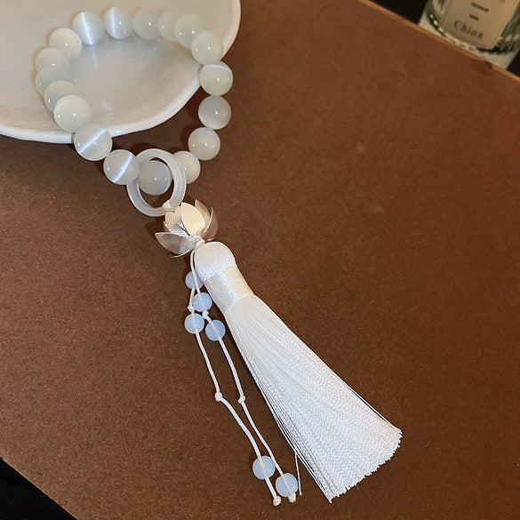 Opal Flower Tassel Bracelet Electroplated Women's Retro High Grade