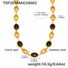 Opal Jewelry Set 316L Stainless Steel 18K Gold Electroplated Luxury Style