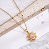 Opal Necklace Copper Mixed Gem Inlay Micropaved Zirconia Light Luxury Geometric Electroplated Ochain Women's Accessories