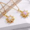 Opal Necklace Copper Mixed Gem Inlay Micropaved Zirconia Light Luxury Geometric Electroplated Ochain Women's Accessories
