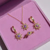Opal Necklace Copper Zircon Geometric Literature And Art Style Micropaved Diamond