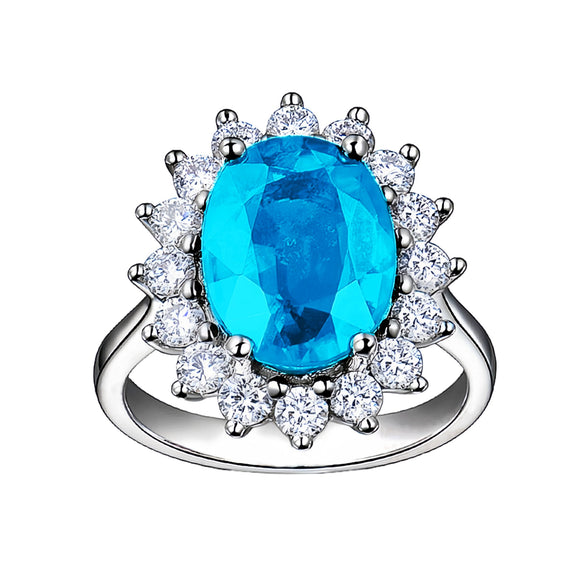 Open Adjustable Copper Ring With Emerald Color Zircon Inlay Geometric Electroplated Wedding Ring For Women