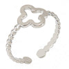 Open Ring 316L Stainless Steel Women's Geometric Four Leaf Clover Electroplated