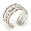 Open Ring 316L Stainless Steel Women's Geometric Four Leaf Clover Electroplated