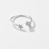 Opening Adjustable S925 Sterling Silver Ring With Electroplated Platinum Or 18K Gold Crown Design Fashion Jewelry For Women And Unisex