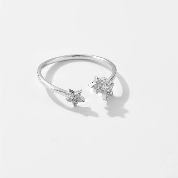 Opening Adjustable S925 Sterling Silver Ring With Electroplated Platinum Or 18K Gold Crown Design Fashion Jewelry For Women And Unisex
