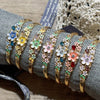 Openwork Enamel Flower Bangle With Plated Finish Elegant Decorative Jewelry Accessory