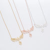 Origami Geometric Flying Bird Pendant Necklace In Stainless Steel With Electroplated Ochain For Women