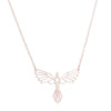 Origami Geometric Flying Bird Pendant Necklace In Stainless Steel With Electroplated Ochain For Women