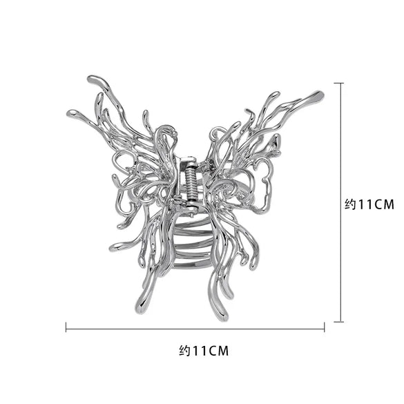Original Butterfly Metal Hair Clip Women'S Fashion Light Luxury Small Popular Internet Celebrity  Style Advanced Grip Hair Clip Artifact