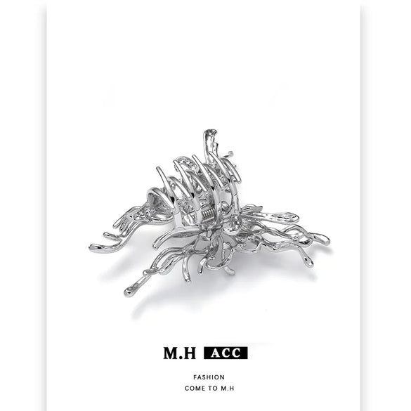 Original Butterfly Metal Hair Clip Women'S Fashion Light Luxury Small Popular Internet Celebrity  Style Advanced Grip Hair Clip Artifact