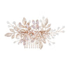 Original Design Bridal Flower Hair Comb Handmade Rhinestone Weave Wedding Headwear Simple Elegant Bridesmaid Hair Accessory For Women