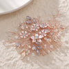 Original Design Bridal Flower Hair Comb Handmade Rhinestone Weave Wedding Headwear Simple Elegant Bridesmaid Hair Accessory For Women