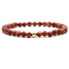 Original Design Copper Unisex Bracelet With 6Mm Natural Tiger Eye And Malachite Stone Beads Geometry Style