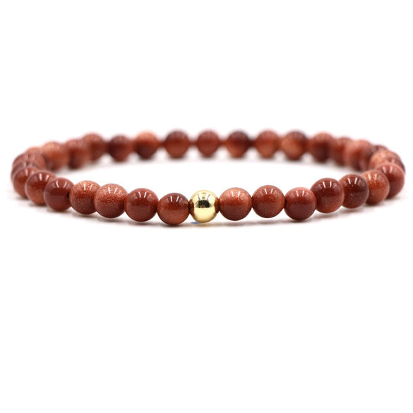 Original Design Copper Unisex Bracelet With 6Mm Natural Tiger Eye And Malachite Stone Beads Geometry Style