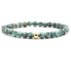 Original Design Copper Unisex Bracelet With 6Mm Natural Tiger Eye And Malachite Stone Beads Geometry Style