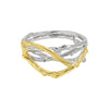 Original Design Geometric Sterling Silver Plating 18k Gold Plated Open Rings