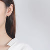 Original Design Minimalist Geometric Triangle Earrings In 925 Silver With Zircon Inlay Electroplated Ear Buckle For Women