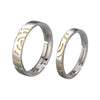 Original Design Mobius Geometry Couple Ring In S925 Sterling Silver With Electroplated Finish Adjustable Open Ring Gift