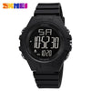 Outdoor Sports Digital Electronic Watch Resin Case Silicone Strap Stainless Steel Clasp Round Dial