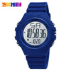 Outdoor Sports Digital Electronic Watch Resin Case Silicone Strap Stainless Steel Clasp Round Dial