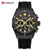 Outdoor Sports Multifunctional Men's Alloy Case Silicone Strap Round Dial Watch With Mineral Strengthened Glass Mirror And Pin Buckle