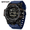 Outdoor Sports Waterproof Electronic Watch For Teenagers Acrylic Mirror Abs Case Tpu Strap Round Dial Highend Style