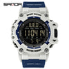 Outdoor Sports Waterproof Electronic Watch For Teenagers Acrylic Mirror Abs Case Tpu Strap Round Dial Highend Style