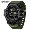 Outdoor Sports Waterproof Electronic Watch For Teenagers Acrylic Mirror Abs Case Tpu Strap Round Dial Highend Style