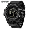 Outdoor Sports Waterproof Electronic Watch For Teenagers Acrylic Mirror Abs Case Tpu Strap Round Dial Highend Style