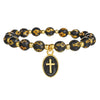 Oval Cross Pendant Bracelet Acrylic Alloy Handmade Geometric Style Unisex