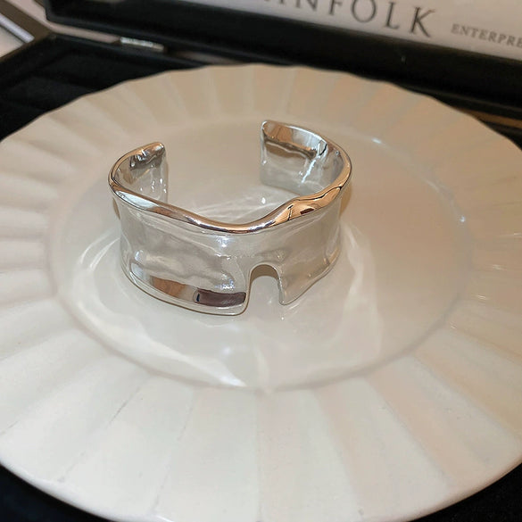 Oval Resin Turquoise Open Bracelet With Diamond Encrusted Alloy Electroplated Retro Exaggerated High End Fashion Bracelet